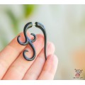 Кафф серьга, обманка "Черный ажур". Цена за 1 шт